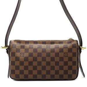 Louis Vuitton Leather Ravello Bag Shoulder Brown Damier Ebene